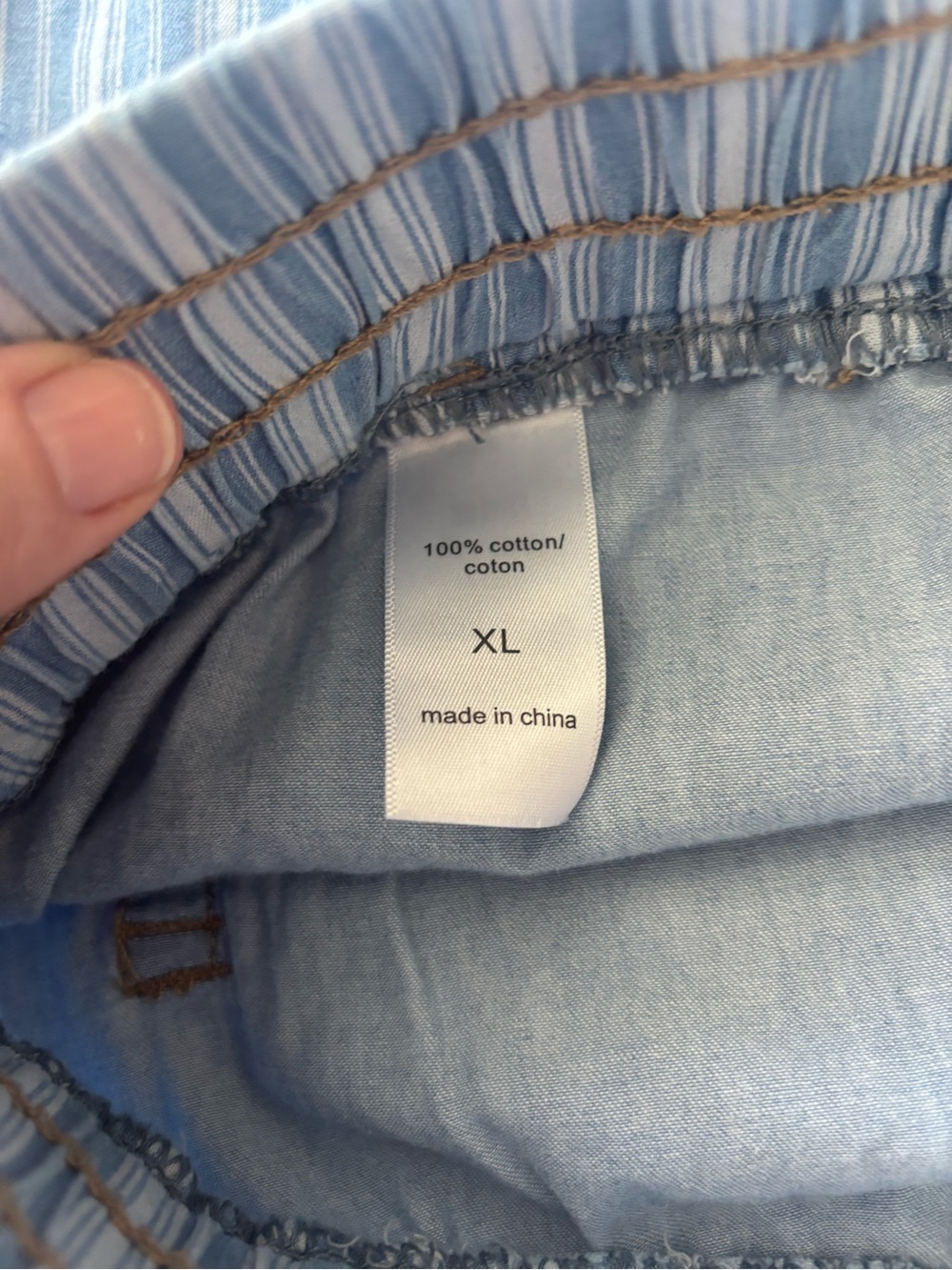 Maurices Light Blue & White Striped High Waist Shorts size XL - Picture 3 of 4